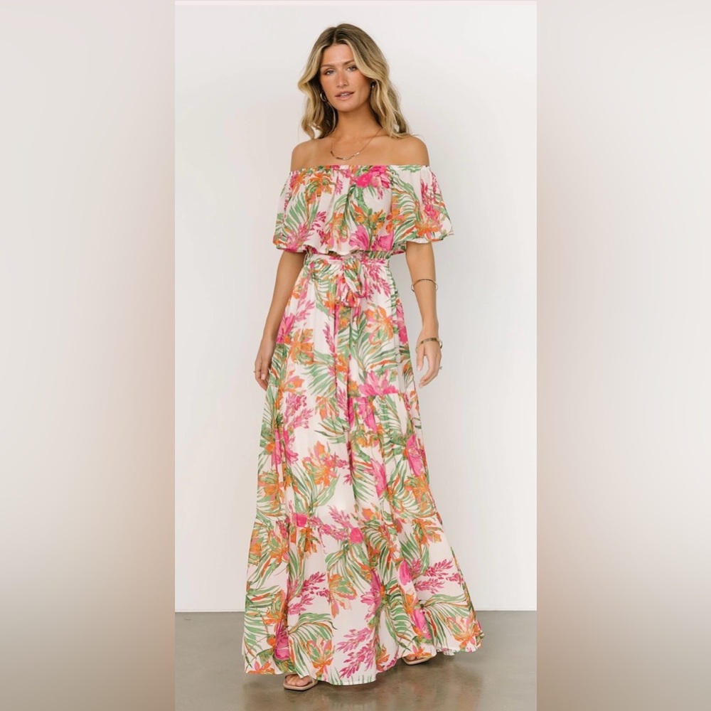 Baltic Born Floral Off-Shoulder Maxi Dress NWOT
